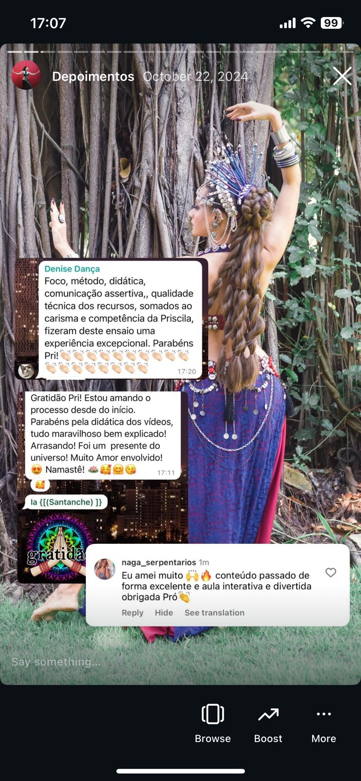 Depoimento de Aluna